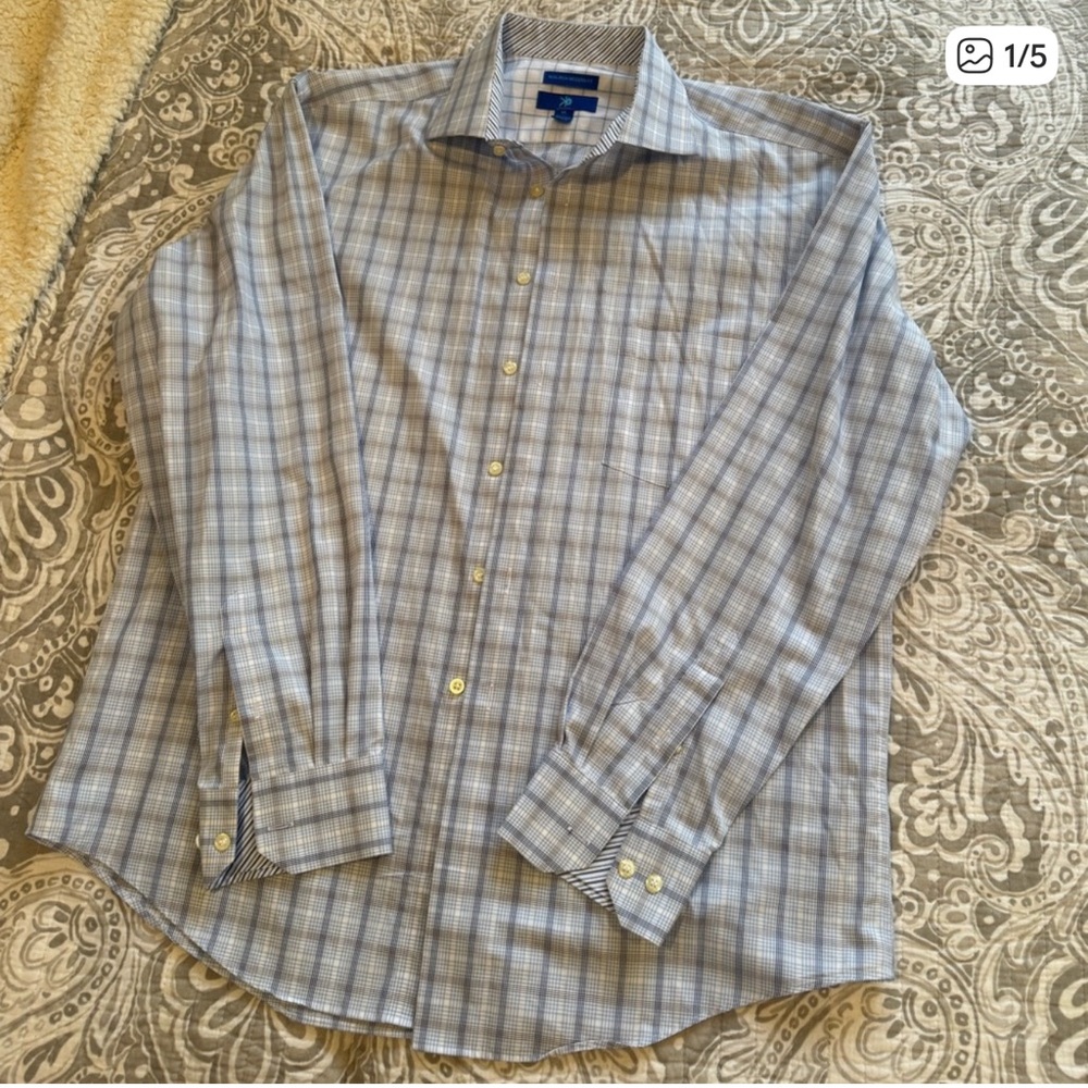 Lot of 3 Long Sleeve Button Down Men's Plaid Shirts - Picture 5 of 7